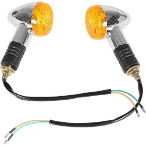 2pcs chrome amber 12v light lights lights الخلفية الخلفية مصابيح مؤشر الولادة