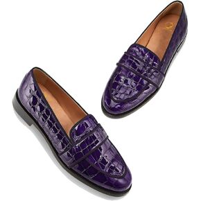 SHODENSE Women Round Toe Loafers Flats Velvet Slip On Dress Shoes Comfortable Casual 1 inch Flat Heel Penny Loafers Suede Office Ladies Work Walking Flat Shoes Drive Elegant 4-11 M US