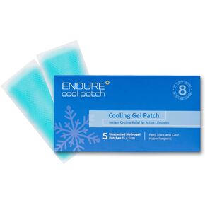 | Cooling Gel Patches for Instant Relief from Heat, Workouts, and Hot Flashes | Long-Lasting, Breathable, Hypoallergenic & Unscented Hydrogel Patches for All-Day Comfort | 5 Pack