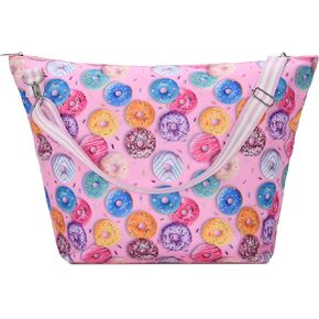 iscream Girls' Weekender Travel Tote Bag with Adjustable Strap and Interior Zipper Pocket - Live Pink Collection