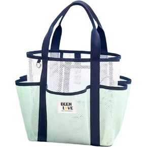 M-T1 Mesh Mesh Beach Bag مع جيوب ، سافر إلى قضاء عطلة في عائلة البلياردو ، ضروريات خفيفة الوزن