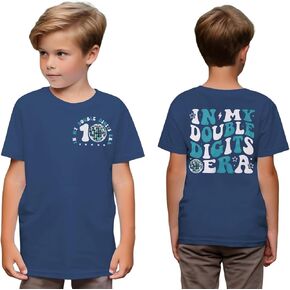 in My Double Digits Era Birthday Boy Shirt Boys 10th Birthday T-Shirt 10 Year Old Birthday Party Short Sleeve Tee Tops