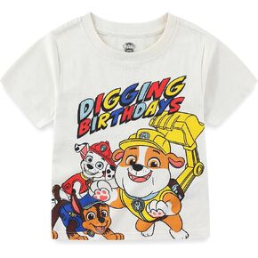 Paw Patrol Nickelodeon Birthday Boys Short Sleeve T-Shirt for Toddler and Big Kids