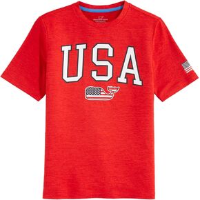 Vineyard Vines Boys 'USA' Shoreve Harbour Performance Tee