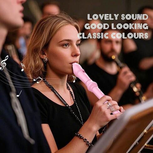 أداة تسجيل سوبرانو للمبتدئين والأطفال بالإصبع الألماني 8 فتحات مزمار ABS مسجلات للطلاب مع قضيب التنظيف وحقيبة in Kuwait