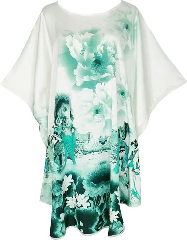 Pajamas, Bathrobe Pajamas, Kimono Robes, Classic Bat Sleeves - Flower Pattern in Kuwait