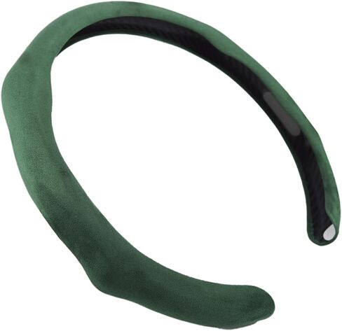 Quick Install Sporty Perforated Nappa Leather Steering Wheel Cover Wrap with Red Circular Trim Universal fit Any 14 ½" to 15" Steering Wheel in Kuwait