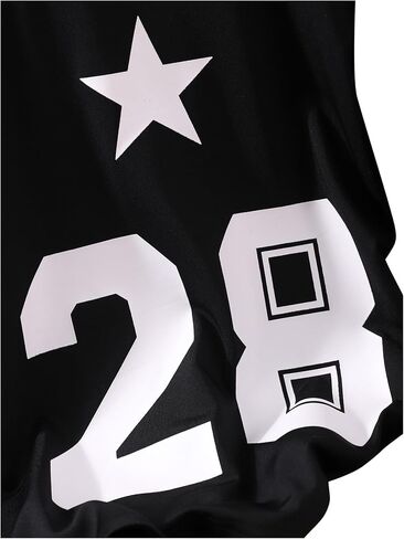 SweatyRocks Girl's Number Graphic T Shirt Oversized Long Sleeve V Neck Casual Jersery Tees Top in Saudi Arabia