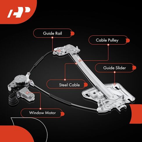 A-Premium Electric Power Window Regulator with Motor Compatible with Mazda MX-5 Miata 2006-2015 Convertible Front Driver Side in Kuwait