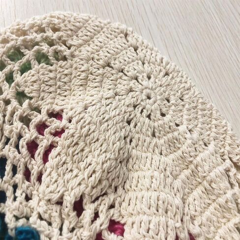 Coriresha Boho الأنيق الكروشيه الزهرة زهرة Beanie خفيفة الوزن جوفاء خارج Y2K قبعة الصيف in Saudi Arabia