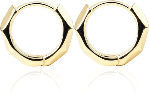 Plated Hoop Earrings for Women Irregular Hoop Earrings Hypoallergenic Jewelry for Gifts in Saudi Arabia