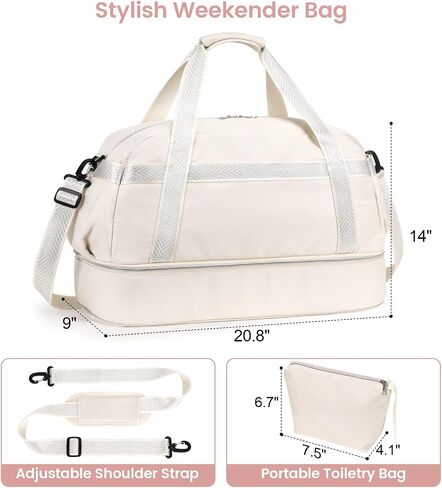 Cambond Weekender Bags for Women - Overnight Bags for Women Travel with Expandable Shoe Compartment and USB Charging Port in Saudi Arabia