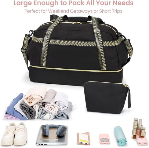 Cambond Weekender Bags for Women - Overnight Bags for Women Travel with Expandable Shoe Compartment and USB Charging Port in Saudi Arabia