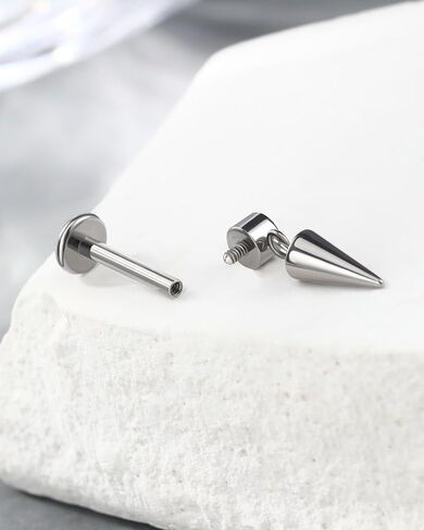Hidden Helix Earrings G23 Solid Titanium Helix Cartilage Earrings Stud 16G Internally Threaded Helix Tragus Jewelry Flat Back in Saudi Arabia
