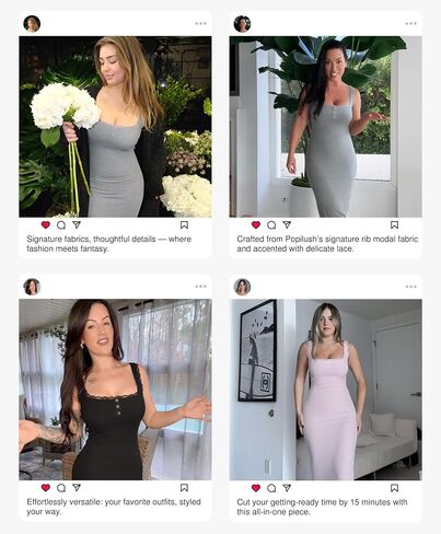 Popilush Shapewear Tank Dress Summer Maxi Dress Built-in Bra Square Neck Lace Trim Going Out Vacation Dresses for Women in Saudi Arabia