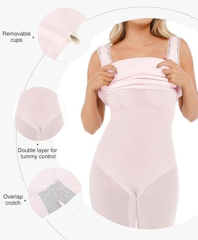 Popilush Shapewear Tank Dress Summer Maxi Dress Built-in Bra Square Neck Lace Trim Going Out Vacation Dresses for Women in Saudi Arabia