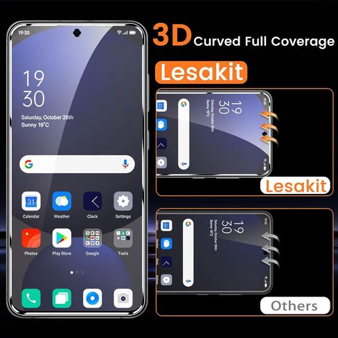 4+4 قطع من واقي شاشة Samsung Galaxy A55 5G، 4 قطع من واقي الشاشة الزجاجي المقوى مع 4 قطع من واقي عدسة الكاميرا، حافظة صلابة 9H مضادة لبصمات الأصابع وخالية من الفقاعات in Kuwait
