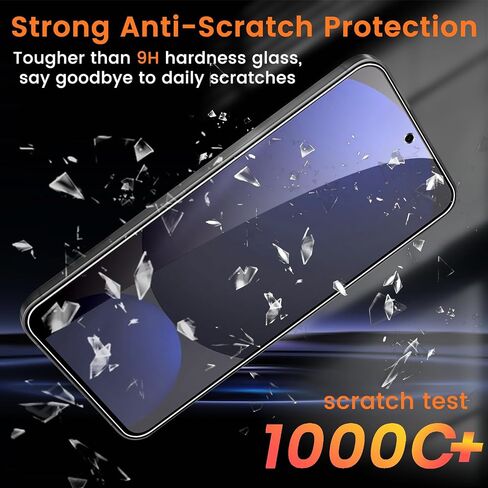 4+4 قطع من واقي شاشة Samsung Galaxy A55 5G، 4 قطع من واقي الشاشة الزجاجي المقوى مع 4 قطع من واقي عدسة الكاميرا، حافظة صلابة 9H مضادة لبصمات الأصابع وخالية من الفقاعات in Kuwait