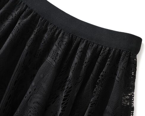 نساء A-Line Fairy مرنة الخصر Tulle Lace Midi Skirt in Kuwait