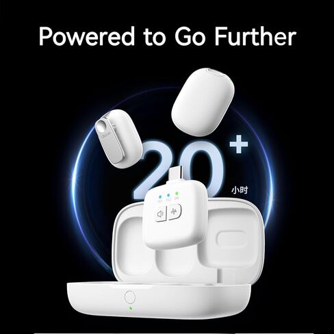 ULANZI A30 Tiny Mic Magnetic, Wireless Lavalier Microphone Mini Size, Noise Cancellation, 164 ft Range, 20H Battery Life, Lapel Microphone for Video Recording, DSLR, iPhones, Android, PC in Kuwait