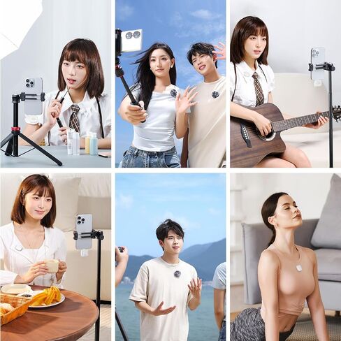 ULANZI A30 Tiny Mic Magnetic, Wireless Lavalier Microphone Mini Size, Noise Cancellation, 164 ft Range, 20H Battery Life, Lapel Microphone for Video Recording, DSLR, iPhones, Android, PC in Kuwait