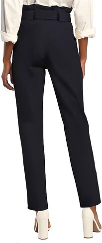 Hybrid & Company Women's Paper Bag Pants Casual Slim High Waist Pants with Bow Knot in Saudi Arabia