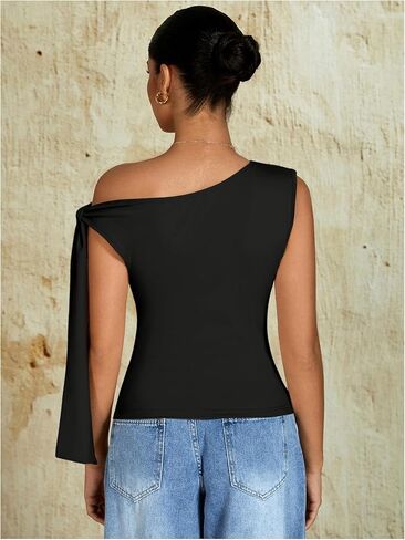 تربط Milumia Women's Of One One Counte Tops Y2K Top Tie Top Top Top in Kuwait