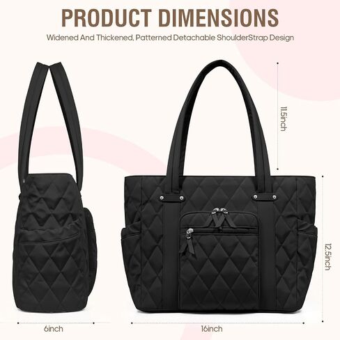 Tote Bag for Women, Lightweight Puffy Tote Bag with Compartments, Quilted Shoulder Bag Handbag for Travel, Work in Saudi Arabia