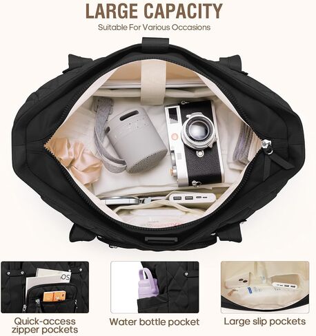 Tote Bag for Women, Lightweight Puffy Tote Bag with Compartments, Quilted Shoulder Bag Handbag for Travel, Work in Saudi Arabia