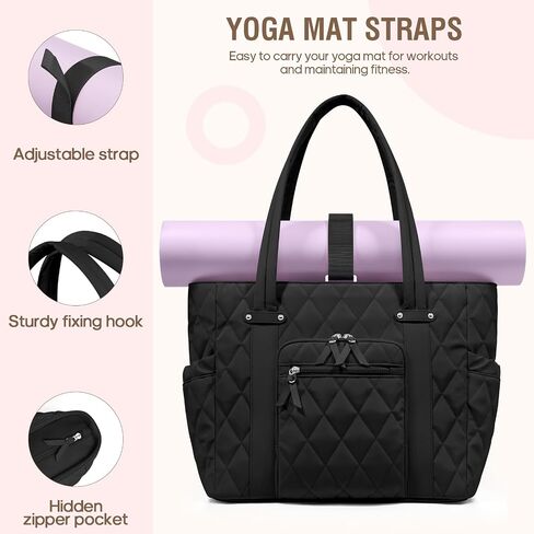 Tote Bag for Women, Lightweight Puffy Tote Bag with Compartments, Quilted Shoulder Bag Handbag for Travel, Work in Saudi Arabia