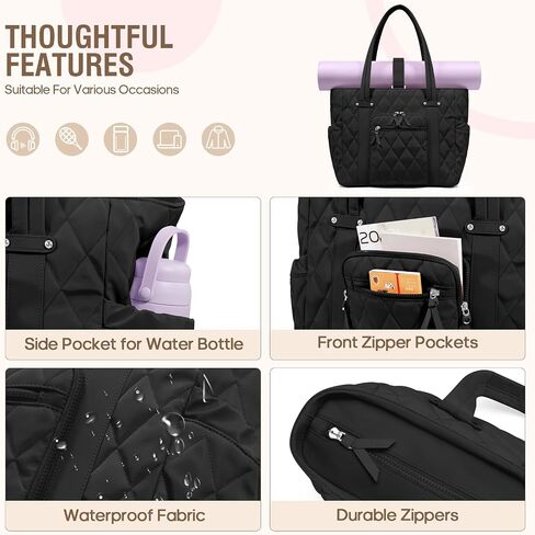 Tote Bag for Women, Lightweight Puffy Tote Bag with Compartments, Quilted Shoulder Bag Handbag for Travel, Work in Saudi Arabia