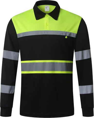 Safety Shirts for Men,High Reflective Men Polo Shirts with Pocket,Short Sleeve Workwear Breathable in Saudi Arabia