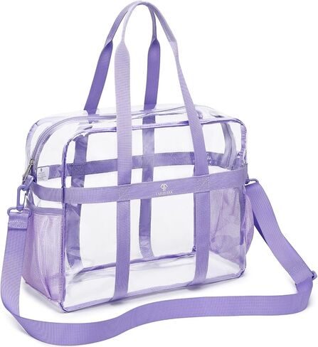 Clear Tote Bag See Through Transparent Bag Stadium Approved Heavy Duty Crossbody Purse Perfect for Concert, Work, School in Kuwait
