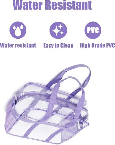 Clear Tote Bag See Through Transparent Bag Stadium Approved Heavy Duty Crossbody Purse Perfect for Concert, Work, School in Kuwait