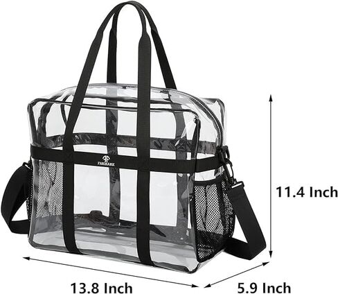 Clear Tote Bag See Through Transparent Bag Stadium Approved Heavy Duty Crossbody Purse Perfect for Concert, Work, School in Kuwait