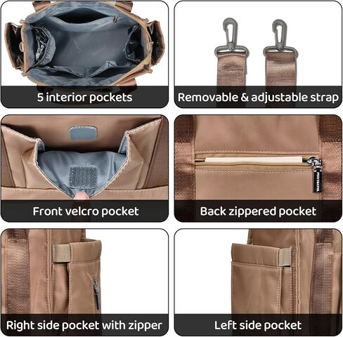 حقيبة حمل للنساء أكياس كتف مقاومة للماء محفظة حقيبة يد أنيقة رسول سفر متين للاستخدام اليومي للتسوق in Kuwait