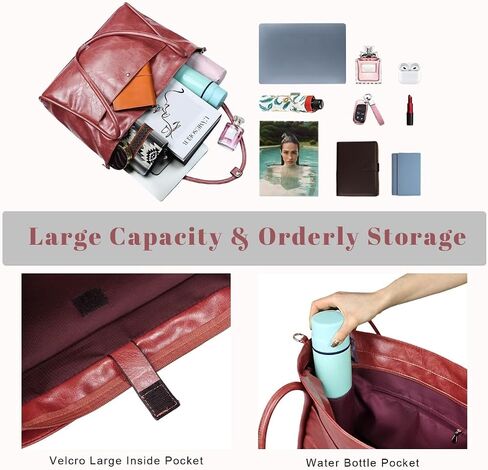 Large Tote Bag for Women Work Vegan Leather Weekender Bag with Zipper Oversize Travel Purses and Handbags in Kuwait