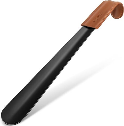 Long Shoe Horn 16.5" - 3 Pack Stainless Steel Shoehorn Small 6.3“ - Shoe Horns Long Handle for Seniors Kids Women Men Travel (Black) in Kuwait