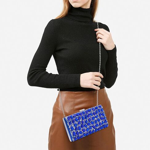 Yyw Women Rhinestone Crlut Base Bage Evening Bag Parkly Crystal Beaded Handbag للحفلة in Kuwait