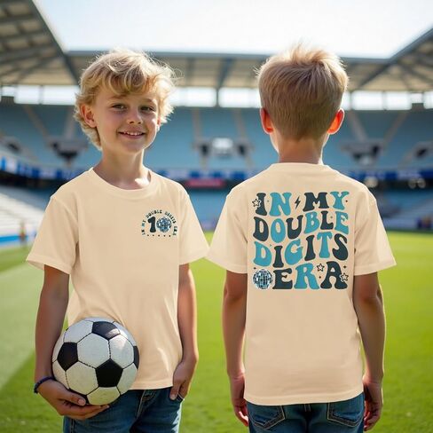 in My Double Digits Era Birthday Boy Shirt Boys 10th Birthday T-Shirt 10 Year Old Birthday Party Short Sleeve Tee Tops in Saudi Arabia