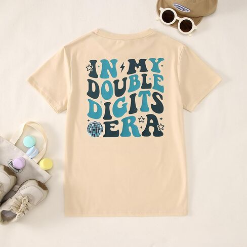 in My Double Digits Era Birthday Boy Shirt Boys 10th Birthday T-Shirt 10 Year Old Birthday Party Short Sleeve Tee Tops in Saudi Arabia