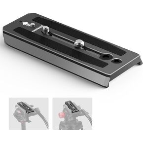 Neewer 2 حزمة 501PL ترايبود رأس السوائل لوحة الإصدار السريع متوافقة مع Manfrotto MVH500AH 502AH، لوحة تثبيت الكاميرا مع مسامير 1/4 بوصة 3/8 بوصة، دبوس مضاد للإيقاف لرؤوس السوائل GM001 GM002 GM006، QR5 in Kuwait