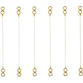 Gold Plated Invisible Transparent Stretchable Flexible And Adjustable Lightweighted Elastic Heavy Earrings Support Ear Chains For Women And Girls (Pack Of 6)