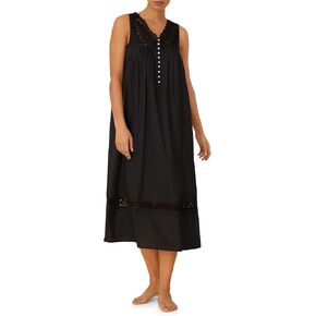 Queen Anne's Lace Women's Portofino Ballet Nightgown, Black, Large - Sold Out, Romantic Style, Nursing-friendly, Cotton, Casual