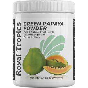 Royal Tropics Green Papaya Powder. Enzymes for Digestive Support.