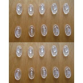 2 4 5 8 10 - Pairs Nose Pads Nose Pieces Replacement for Oakley Crosshair Inmate Tightrope Maui Jim Kawika ..Push in Silicone Comfort Sunglasses Eyeglasses Multi Selection... (8 Pairs Clear)