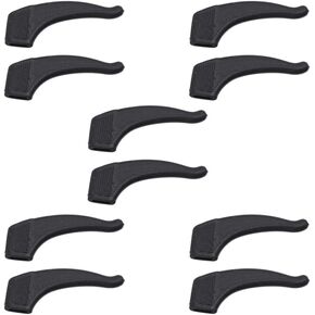 GLEAVI 5 Pairs of Silicone Eyeglasses Anti-Skid Ear Pads for Glasses, Comfortable Eyewear Retainer for Running and Exercise (Black)