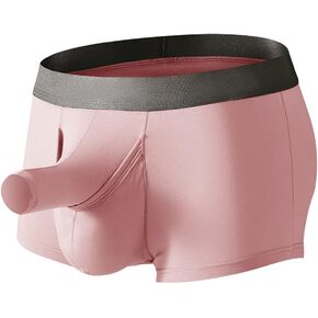 Men's Underwear Separated Pouch Modal Boxer Briefs Elephant Nose Turnks Tagless Boxers