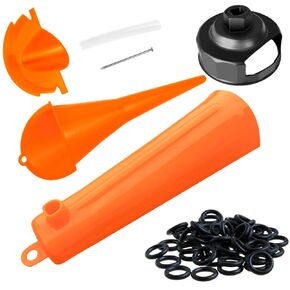 Oil Change Kit for Harley Tool, Oil Filter Wrench, Oil Funnels set, Motorcycle Primary Case Oil Funnel, 50PCS 11105 Drain Plug O-Ring