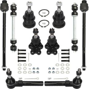 10 PCS K6540 K6539 K80631 EV370 ES3492, for GMC Sierra 1500 RWD, 1999 2000 2001 2002 2003 2004 2005 2006, Front Suspension Upper Lower Ball Joint Inner Outer Tie Rod End 2 Sway Bar Link